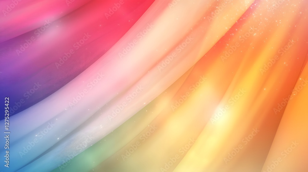 Poster Captivating and ethereal rainbow gradient background with a beautifully blurred effect softly transitioning between rich and vivid colors  Perfect for modern creative