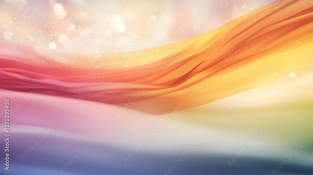 Poster luminous softly blended color spectrum gradient an ethereal dreamlike digital art composition evokin