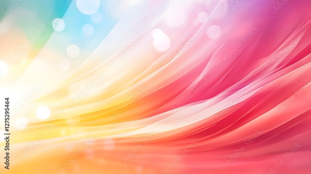 Poster Luminous and softly blended rainbow gradient featuring a vibrant color spectrum in an and dynamic abstract design evoking a sense of creative expression