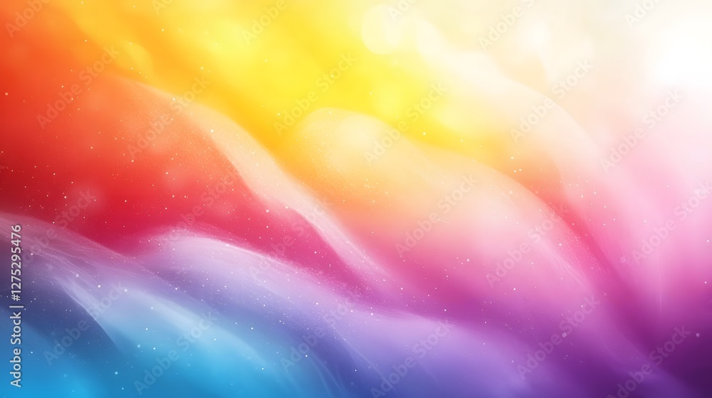 Fototapete Mesmerizing and Vibrant Rainbow Gradient Background with a Softly Blurred Transition Between Rich Colors Perfect for Creative and Modern Design Applications