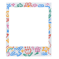 frame made of colorful doodle