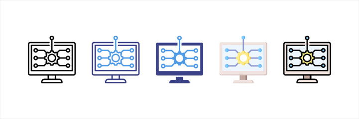 Version Control Multistyle Icon Set