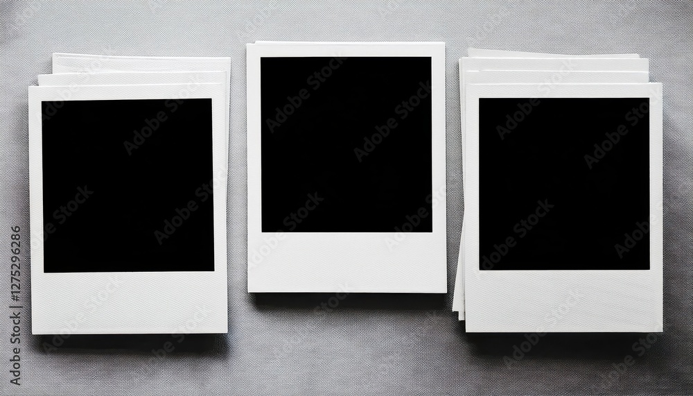Poster vintage polaroid frame mockups elegant rectangular and square borders in a classic collection, perfe