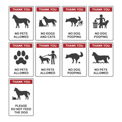 no pets allowed, flat logo