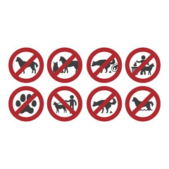 no pets allowed, flat logo