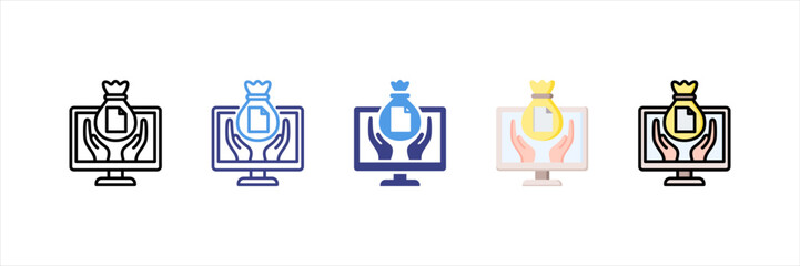 Document Management Multistyle Icon Set
