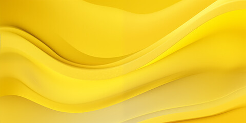 Obraz premium Bright yellow abstract wavy background with smooth gradients and flowing curves, ideal for designs.