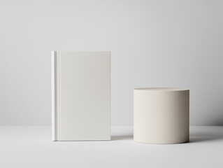 Minimalist Rectangular Book Design: A Clean White Background for Effective Content Presentation, Emphasizing Title and Author for Enhanced Visual Appeal