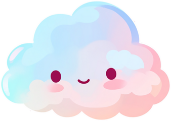 Cute Pastel Cloud Illustration