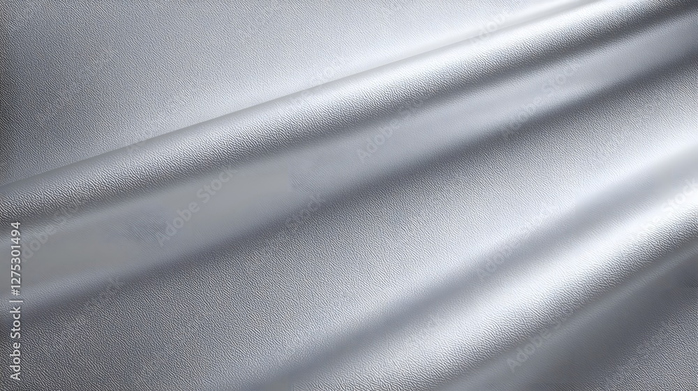 Poster Elegant Gray Shiny Silver Metallic Texture with Smooth Glowing Lighting Waves Creating a Modern and Sophisticated Abstract Digital Art Background