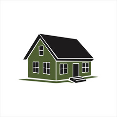 house with green roof