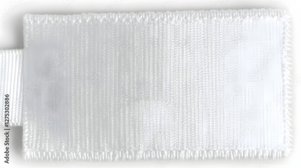 Aufkleber elegant matte white clothing label tag with smooth finish isolated on plain white background providi