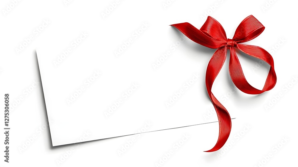 Poster luxury christmas card with decorative ribbon bow and sophisticated festive design creating a timeles