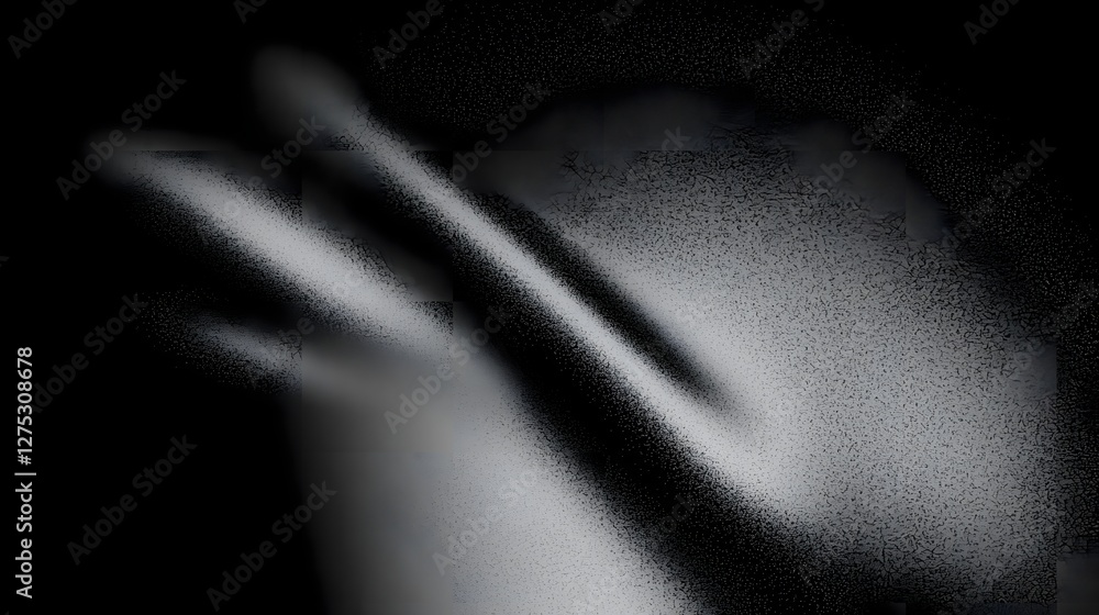 Aufkleber Stunning abstract monochrome background featuring a smooth black gradient with white and gray noise texture creating a sleek sophisticated and contemporary look perfect for banner headers