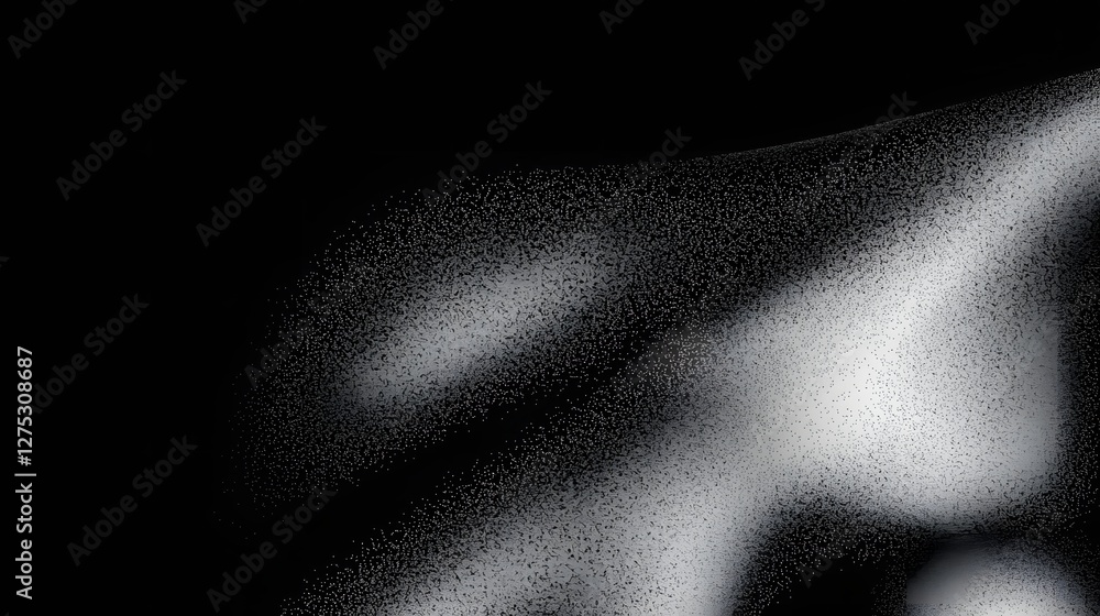 Poster Elegant Monochrome Gradient Textured Background with Smooth White and Gray Noise Ideal for Stylish Banner Header or Cover Design