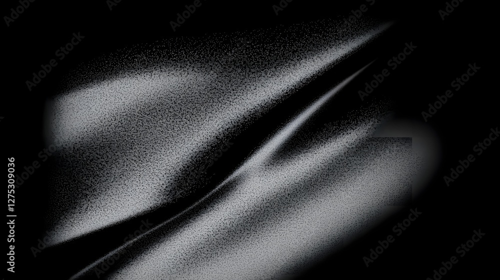 Poster Moody and atmospheric abstract black and white gradient background with a contemporary grainy monochrome noise texture