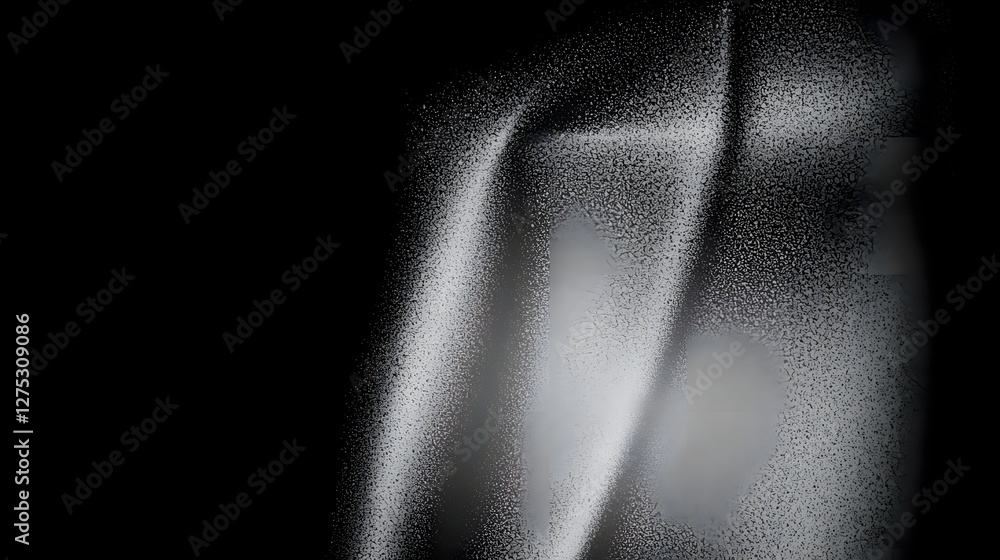 Leinwandbilder Sophisticated and Monochrome Gradient Background with Delicate White and Gray Noise Overlay Perfect for Digital Art Banners Headers and other Graphic Design Elements