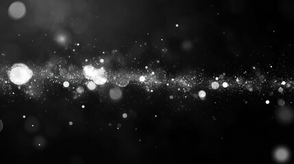 Sparkling dust trail, dark background, motion blur, abstract design