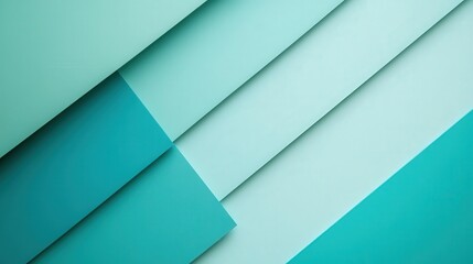 Fototapeta premium Abstract Teal and Mint Green Geometric Pattern