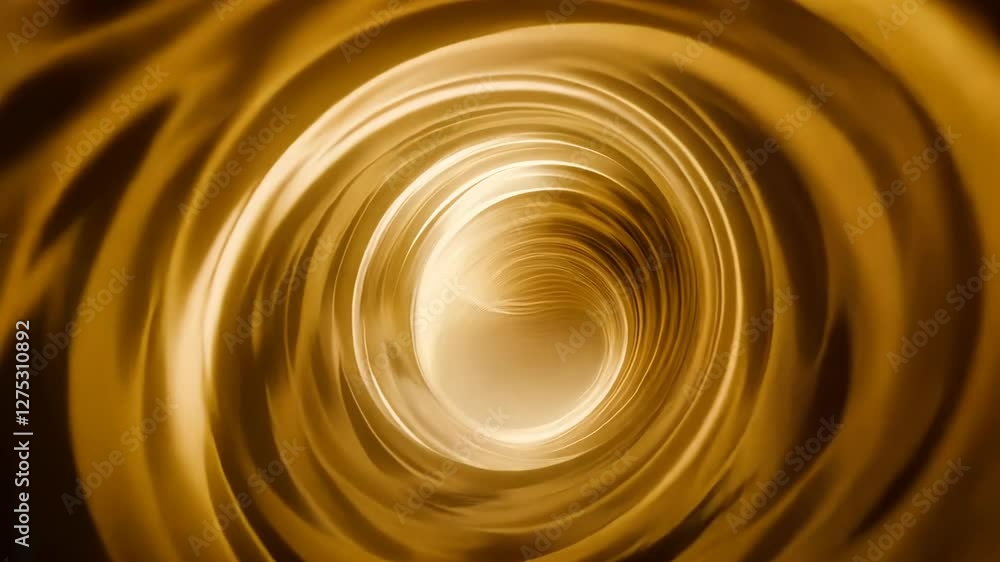 Poster swirling golden vortex creating a mesmerizing illusion of depth and motion