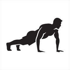 Man Fitness Workout Silhoutte