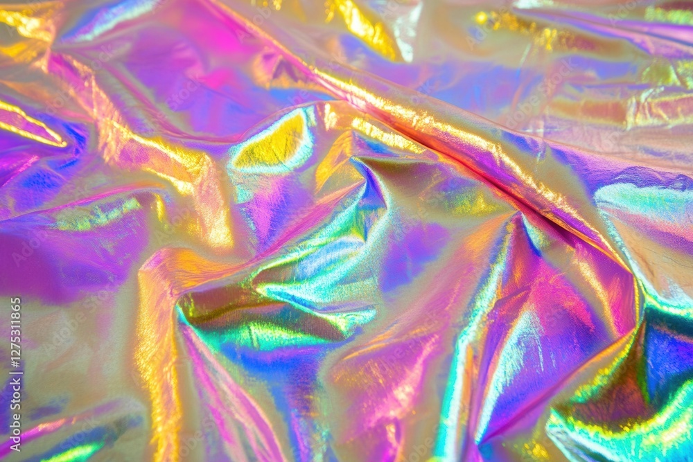 Poster holographic rainbow foil pattern for vibrant backdrops and innovative projects in digital design and