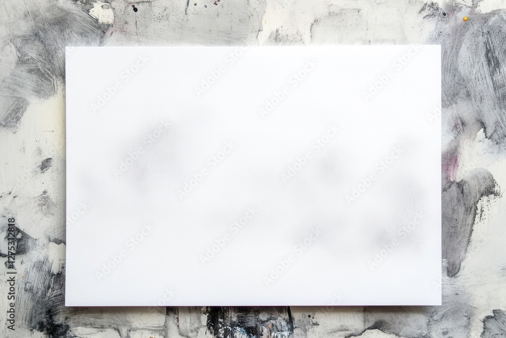 Poster empty white watercolor canvas ideal for artistic creations and unique design applications across div