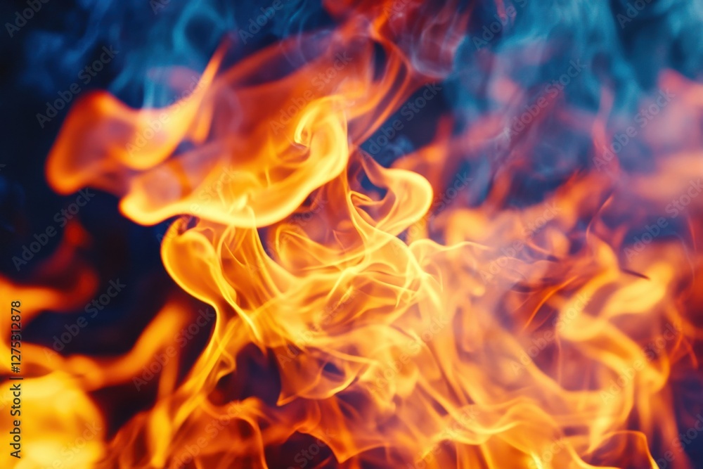Poster captivating and colorful flame visuals for dynamic projects and creative expressions in design and a