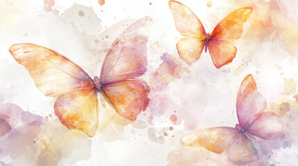 watercolor butterfly background