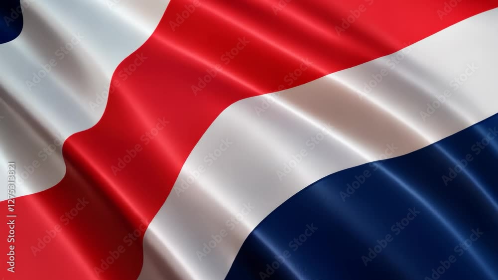 Poster abstract wave of red, white, and blue fabric creating a dynamic visual effect, abstract wave of red,