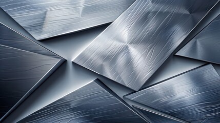 Abstract metallic texture with brushed silver and steel elements 