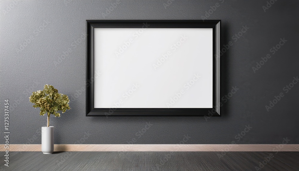 Poster striking 3d rendered artwork a captivating landscape poster in a black frame with matt, depicting an