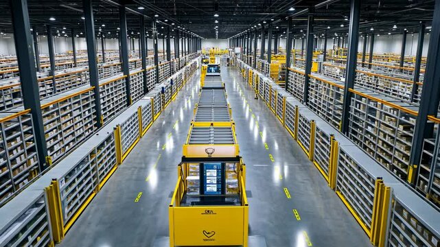 Inside Amazon's State-of-the-Art Warehouse: A Glimpse into Automated Logistics
