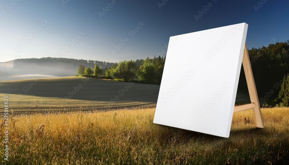 Aufkleber minimalistic poster template empty canvas frame in side view a versatile blank canvas for digital ar