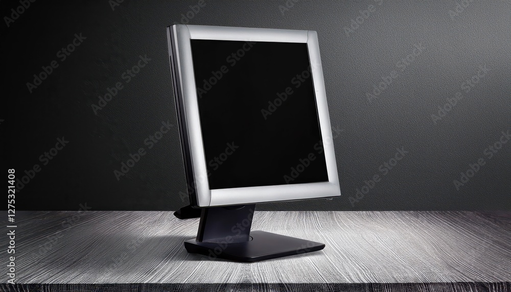 Poster sleek black modern thin frame display computer monitor embracing minimalism and sophistication amids