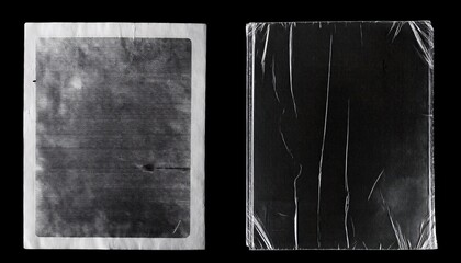 Retro Vinyl Album Cover Design Realistic Paper Texture with Grungy Edges and Scratches, Evoking a Nostalgic Feel of Worn Records