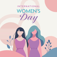 Flat international women's day Template
