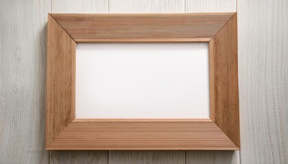 Rustic Wooden Frame Mockup Showcasing a Serene Landscape with Organic Textures and Earthy Tones, Perfect for Digital Art, Home Decor, or Design Inspiration