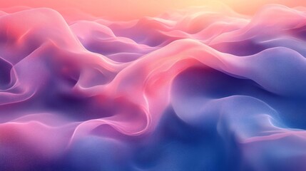 Obraz premium Abstract Soft Waves with Pink and Purple Colors. Generative AI