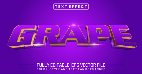 Grape font Text effect editable