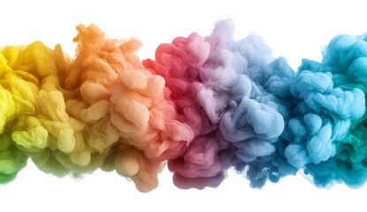 Vibrant Colorful Smoke Flowing in Artistic Abstract Design