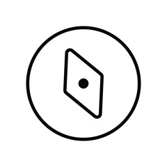 Black simple compass outline icon