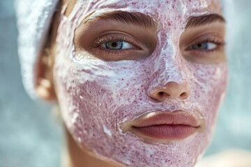 Fototapeta premium Woman with a Revitalizing Face Mask