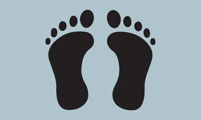 foot prints on white background