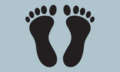 foot prints vector illustration