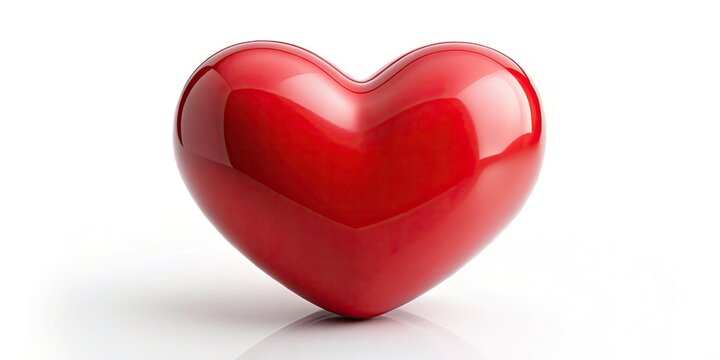 Perfect red heart image, high-resolution & isolated.  Free stock photo, clipping path included.  Romantic Valentine's symbol.