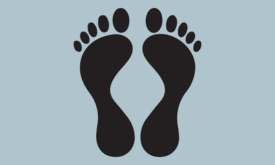 foot prints vector