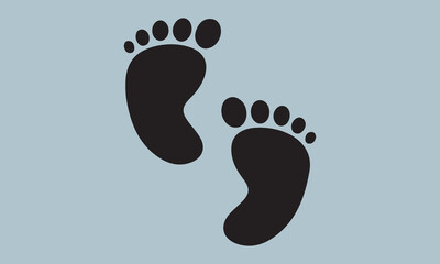 foot prints vector illustration