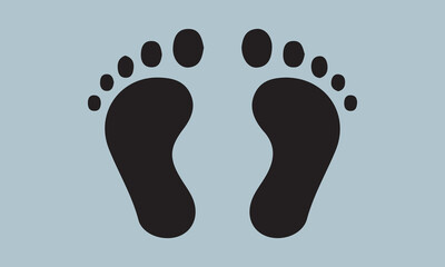 foot print on white background