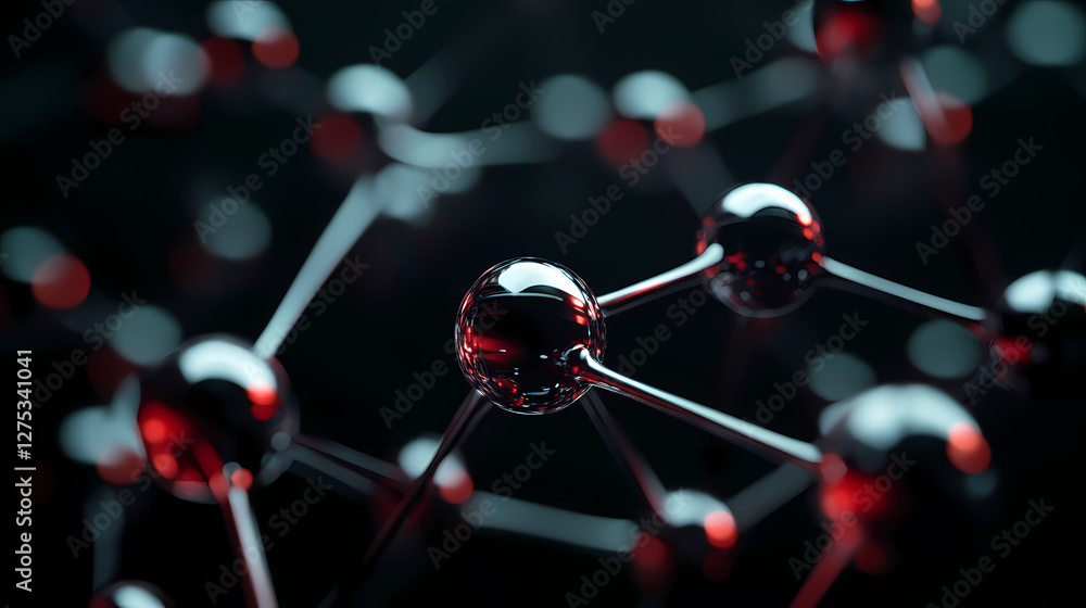 Poster 3d molecular structure rendering